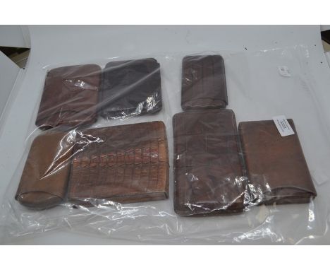Seven various vintage crocodile and leather cigar cases. (7)Condition: Generally good with varying degrees of wear to all, in
