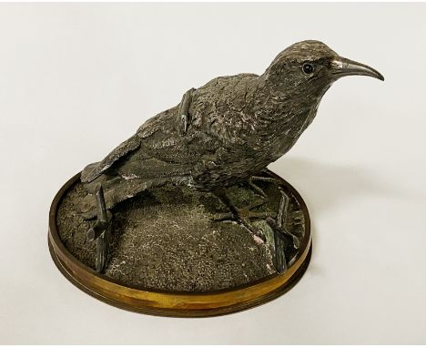 PEWTER BIRD INKWELL - 12 CMS (H) APPROX