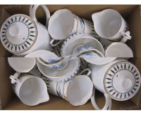Royal Albert 'Forget Me Not' pattern part china tea service and a Royal Grafton fine bone china part coffee service