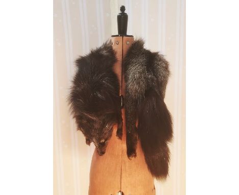 Pair of vintage fox cuffs and a vintage fox scarf