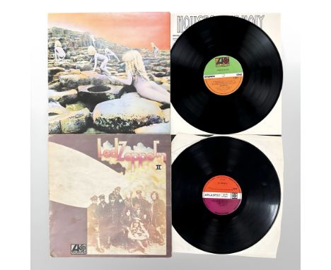 Led Zeppelin - Houses of the Holy, LP, Atlantic Records K50014, and Led Zeppelin II Atlantic Records 588 198 (sleeve separate