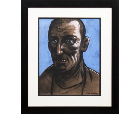 * PETER HOWSON OBE,PAISLEY HARDMANpastel on paper, signed30cm x 24.5cmMounted, framed and under glass