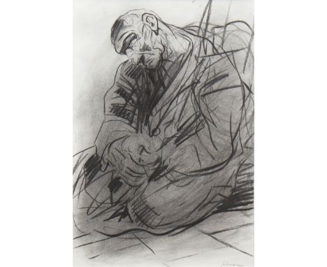 * PETER HOWSON OBE,STUDIES FOR THE PENITENCE OF KING DAVID (NO.4),charcoal on paper, signed 40cm x 27cmMounted, framed and un