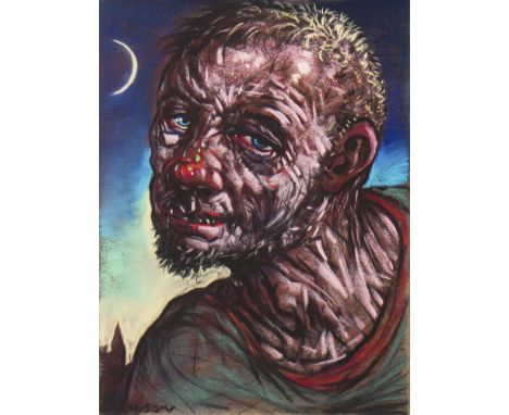 * PETER HOWSON OBE,REDEMPTION IIpastel on paper, signed29cm x 22cmMounted, framed and under glass