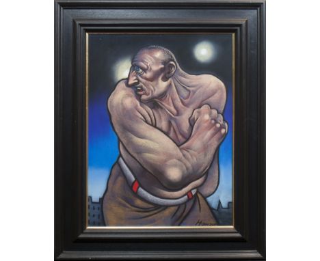 * PETER HOWSON OBE,THE CONTENDERpastel on paper, signed62cm x 47cmMounted, framed and under glass