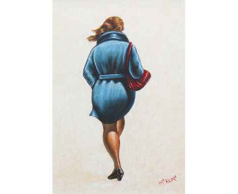 * GRAHAM MCKEAN,WORKING GIRLpastel on paper, signed; further signed and titled verso40cm x 27cmMounted, framed and under glas