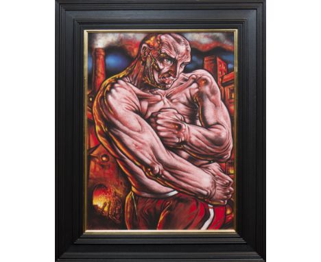 * PETER HOWSON OBE,THE POWER & THE GLORYpastel, signed and dated 201462cm x 47cmMounted, framed and under glass.Note: This an