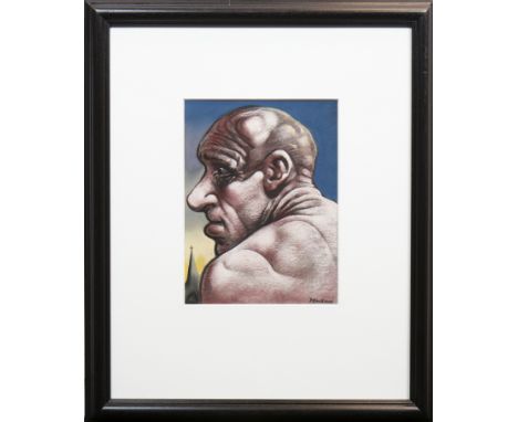 * PETER HOWSON OBE,LOST SOULpastel on paper, signed 29cm x 22cmMounted, framed and under glassProvenance: From a Glasgow gent