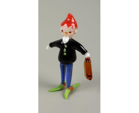DDR-Sandmännchen, Lauscha, Thüringen, vor der Lampe geblasen, plastische Ausführung, H.7cmDDR-Sandmännchen, Lauscha, Thuringi