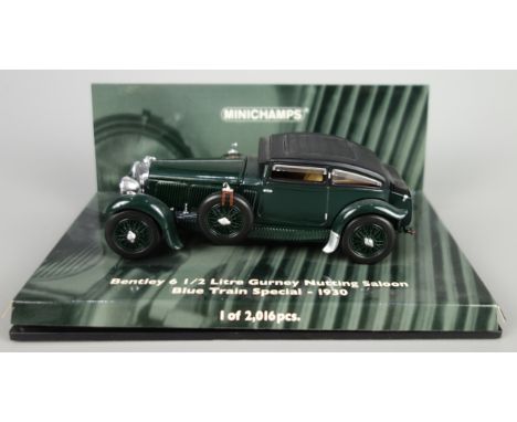 Modellauto Bentley 6 1/2 Litre Gurney Nutting Saloon 1930, Minichamp, Maßstab 1*43, OVP, L.11,5cmModel car Bentley 6 1/2 Litr