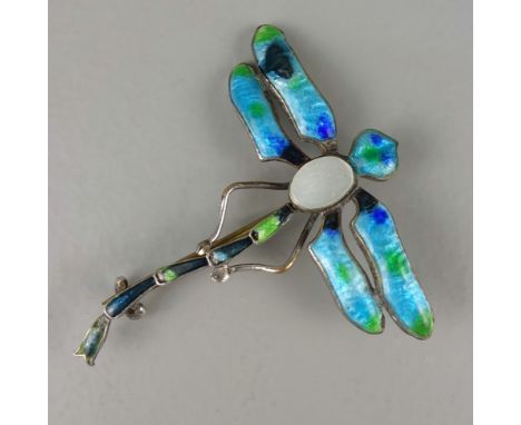 Brosche "Libelle", Emaille, L.5cm, Flügelspanne 4,5cmbrooch "dragonfly", enamel, l.5cm, wingspan 4,5cm