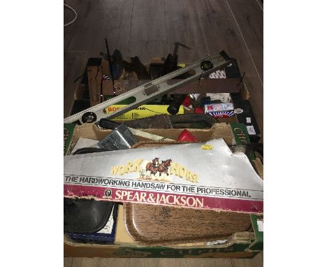 2 BOXES OF TOOLS AND 2 POWER TOOLS