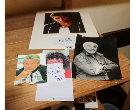 Four signed photographs of Kevin Keegan and Graham Rix, England football managers etc