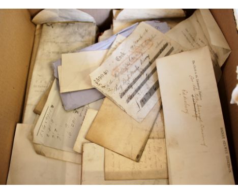 Box of vintage letters, ephemera etc