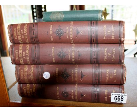 Ogilves Imperial Dictionary, volumes 1 ~ 4 vintage books and one other