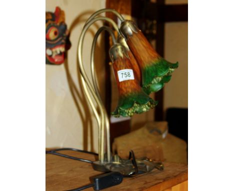 Art Nouveau style three branch lamp