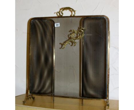 Brass and metal firescreen
