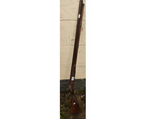 19th c. muzzle loader gentleman's percussion sporting gun, maker E. Chaffers, name on lock, some worm to walnut stock, also i