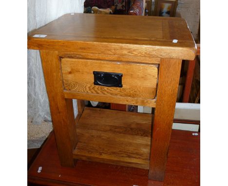 Light oak bedside table with drawer