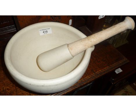 Ceramic pestle and mortar