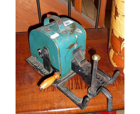 Rare mechanical bellows in iron and tin called The Star Lighting Fan, Patent No. 14986 G.W.O.