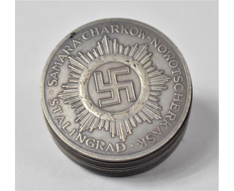A Reproduction Circular Nazi Snuff Box, 5cm Diameter 