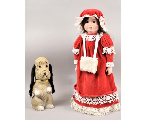 A Collection of Vintage and Porcelain Head Dolls and a Sweep Toy 