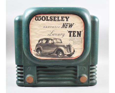 A Cast Fibreglass Model or Dummy of a Vintage Television, 39cm wide 