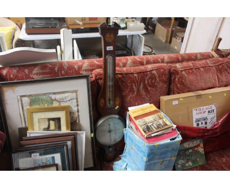 An Edwardian mahogany and inlaid barometer 