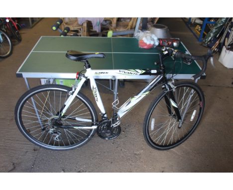 A gents Barracuda Vivante aluminium frame road bike with 3 x 7 speed Shimano RevoShift gears, rear light