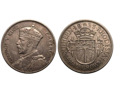 SOUTHERN RHODESIA. George V, 1910-36. Silver Halfcrown, 1935. Royal Mint. Crowned head of King George V facing left, letterin