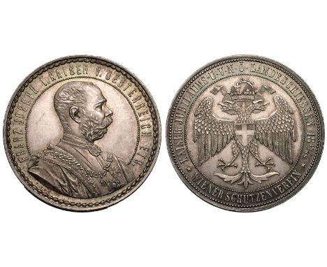 AUSTRIA. AUSTRO-HUNGARIAN EMPIRE. Franz Joseph I. Silver Double Guilder (Medal), 1888. Vienna(?). Struck to commemorate the e