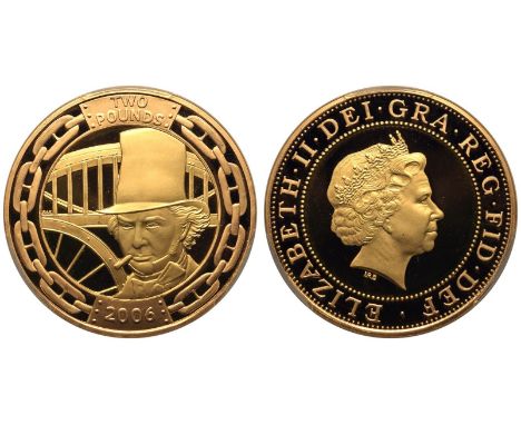 UNITED KINGDOM. Elizabeth II, 1952-2022. Gold 2 pounds, 2006. Royal Mint. Proof. Celebrating the 200th anniversary of the bir