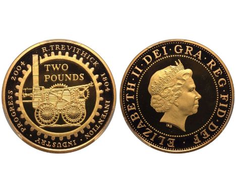 UNITED KINGDOM. Elizabeth II, 1952-2022. Gold 2 pounds, 2004. Royal Mint. Proof. Struck to commemorate the 200th Anniversary 