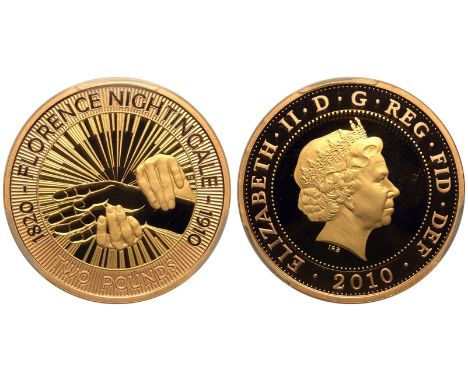 UNITED KINGDOM. Elizabeth II, 1952-2022. Gold 2 pounds, 2010. Royal Mint. Proof. Commemorating the 100th anniversary of the d