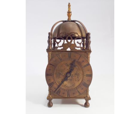 Brass cased lantern clock 