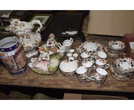 A large group of ceramics Including W&H tea service, wash jug, Imari style vase, etc. (qty) 