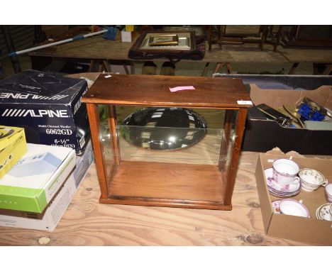 An early 20th Century glazed mahogany counter top display caseWith one glass shelf, 48cm wide. 