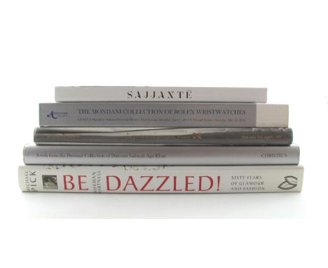 A collection of six books and catalogues, including: Pick, Michael, 'Be Dazzled! Norman Hartnell: Sixty Years of Glamour and 