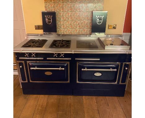 Forneaux Morice cooker, Dual Fuel, Navy, 180cm. Full working order, with instruction manual. Professional cooker, with 4-burn