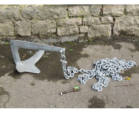 A 5 kg Bruce anchor and chain 
