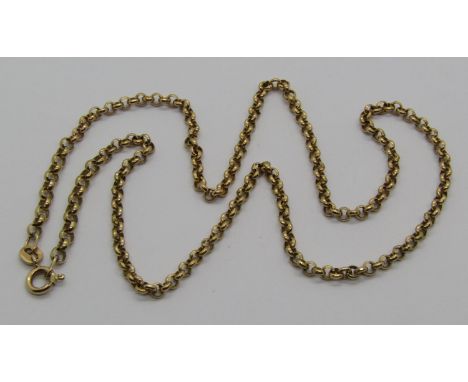 9ct belcher link chain necklace, 8.4g 