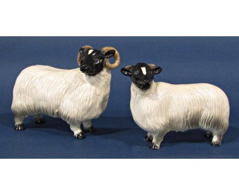 A collection of ceramic animals to include sheep, dogs and horses, etc, mainly unnamed, various manufacturers 