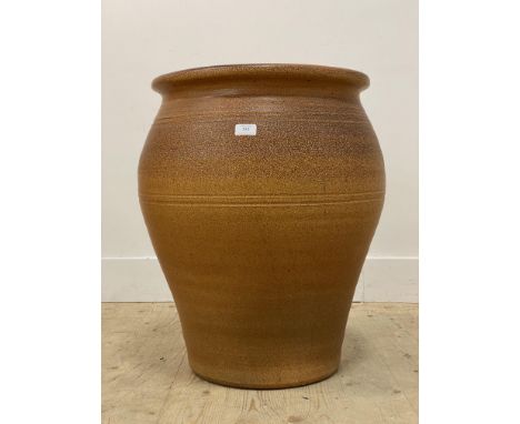 Errington Reay, a large salt glazed terracotta planter. H64cm.&nbsp;