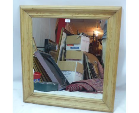 A contemporary pine mirror