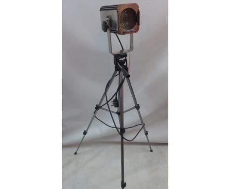 A vintage spot light on modern stand