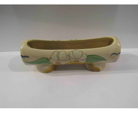 A Clarice Cliff posy trough, 18cm long