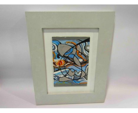 SPATE HUNTERMANN (ROBERT HUNT 1934-2014) A framed acrylic on board titled "Crisp Caper". Signed bottom right. Image size 24cm