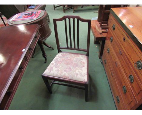 A George III mahogany stick back dining chair