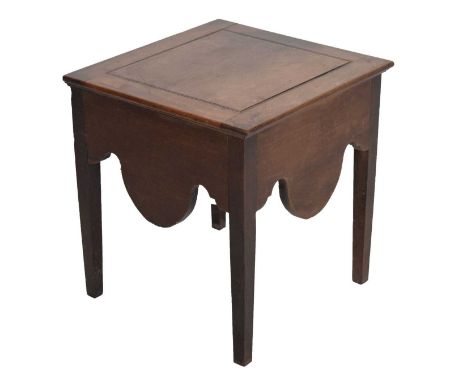 19th Century mahogany commode stool, 45cm x 43cm x 48cm high